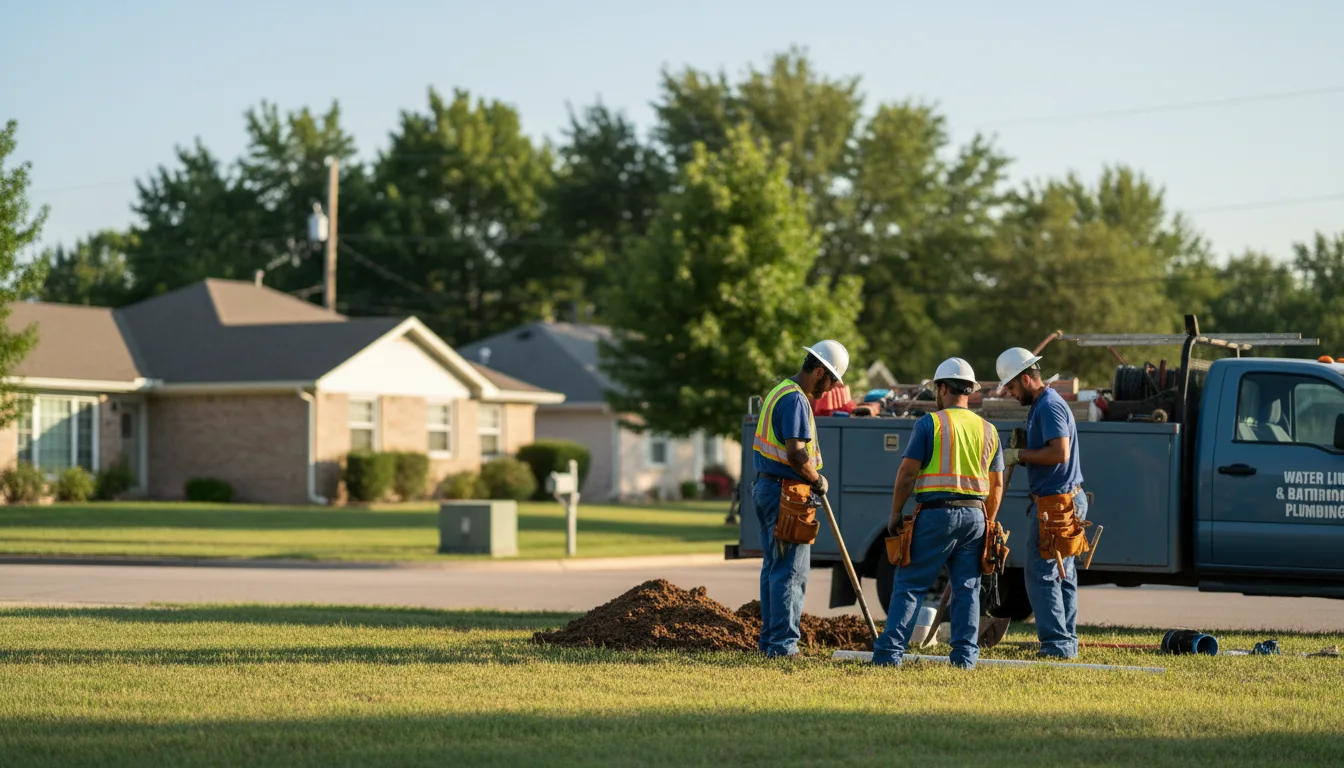 Residential water line and bathroom plumbing service in Cowgill, MO